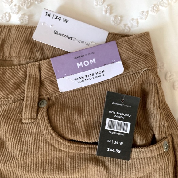 Bluenotes Denim High-Rise Corduroy Mom Jeans - Picture 4 of 4